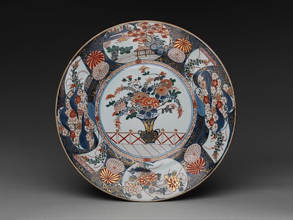 Plate with Vase and Flowers