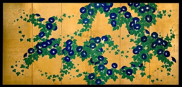 朝顔図屏風|Morning Glories