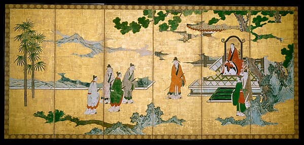 商山四皓・蘇東坡風水洞|The Return to Court of the Four Graybeards of Mount Shang (left); Su Shi’s Visit to the Wind and Water Cave (right
