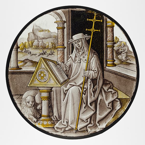 Roundel with Saint Jerome in his Study