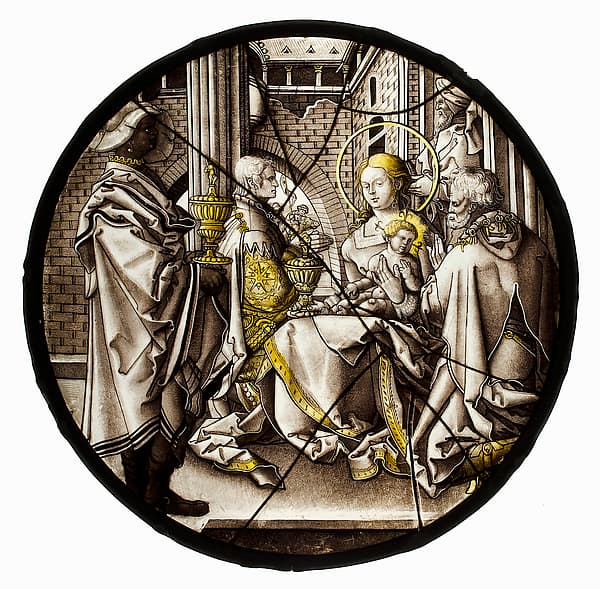 Roundel with Adoration of the Magi