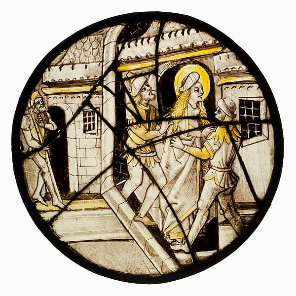 Roundel with Saint Barbara or Saint Catherine Thrown into Prison