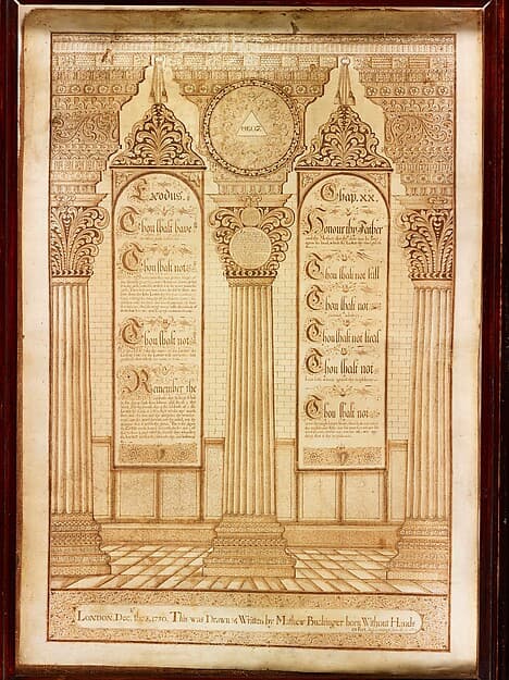Ten Commandments, London, December 3, 1730