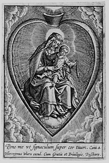 Virgin and Child in a Heart