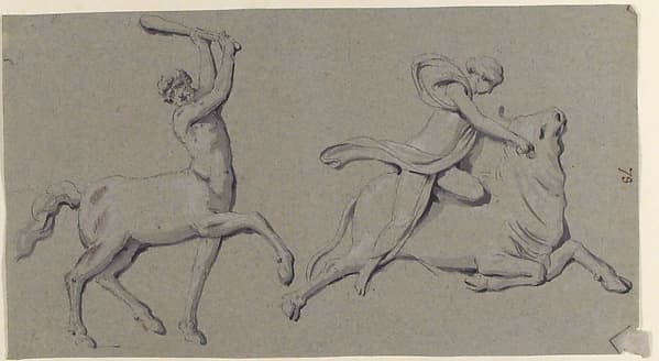 Centaur with Club and Maiden on Bull