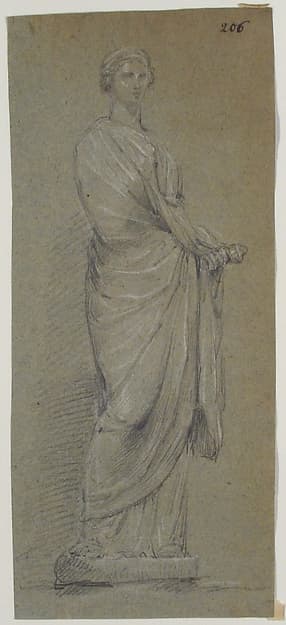 Drawing of Female Statue