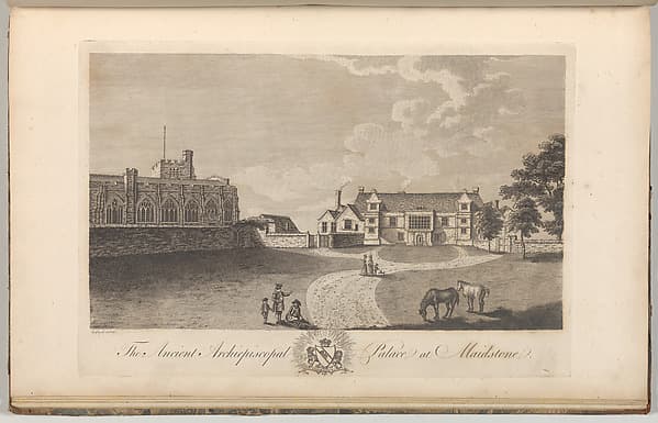 The Ancient Archiepiscopal Palace at Maidstone, from Edward Hasted's, The History and Topographical Survey of the County of Kent, vols. 1-3