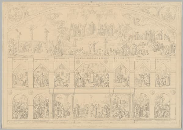 Preparatory Drawing for a Print Series on the History of Germany (Die Geschichte des deutschen Volkes in fünfzehn Bildern)