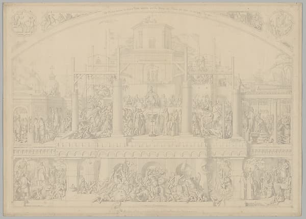 Preparatory Drawing for a Print Series on the History of Germany (Die Geschichte des deutschen Volkes in fünfzehn Bildern)