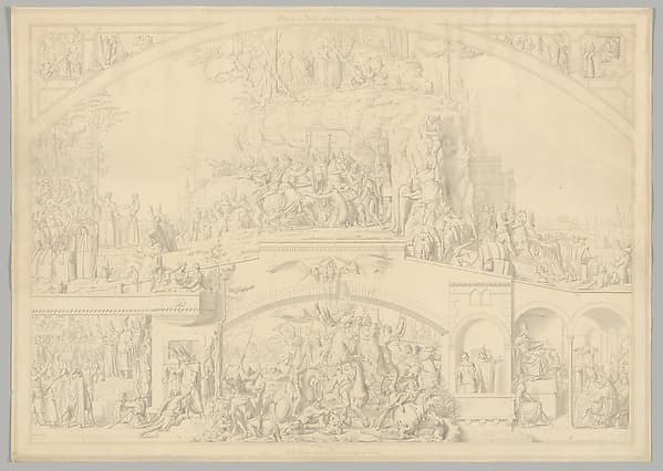 Preparatory Drawing for a Print Series on the History of Germany (Die Geschichte des deutschen Volkes in fünfzehn Bildern)