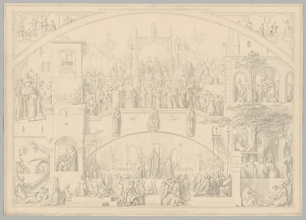 Preparatory Drawing for a Print Series on the History of Germany (Die Geschichte des deutschen Volkes in fünfzehn Bildern)