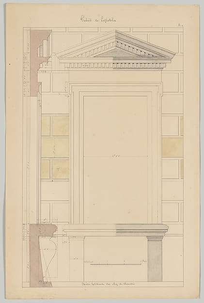 Exterior Window Bay from the Farnese Palace of Caprarola, Preparatory Study for the 'Oeuvres Complètes de Jacques Barozzi de Vignole'