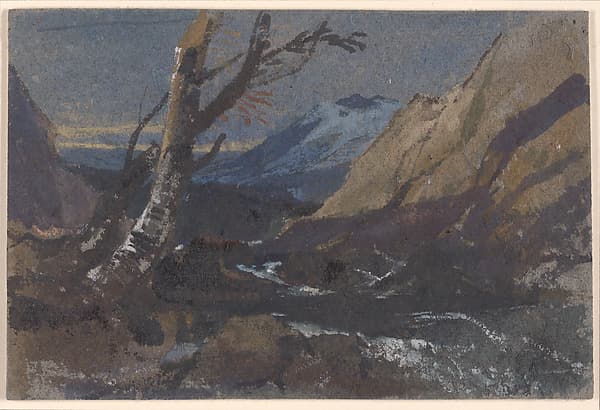 Study of Trees by a Mountain Stream
