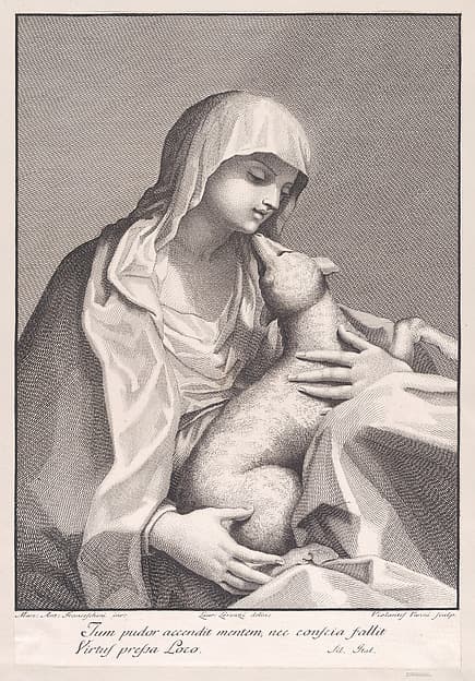 Saint Agnes with a lamb