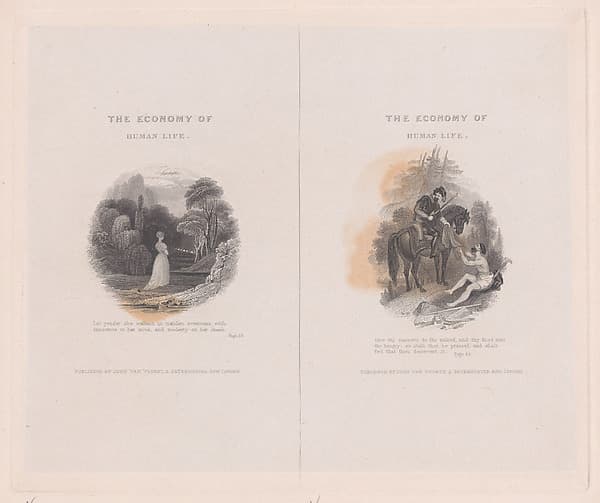 Two illustrations for "The Economy of Human Life"