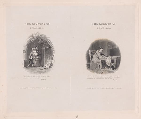 Two illustrations for "The Economy of Human Life"
