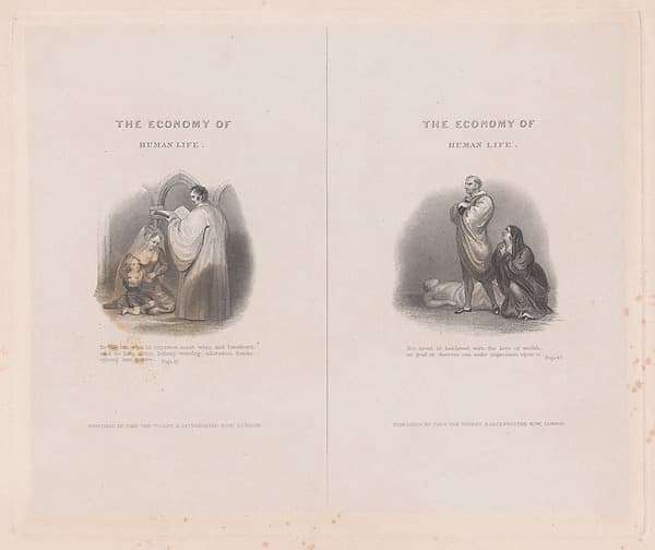 Two illustrations for "The Economy of Human Life"