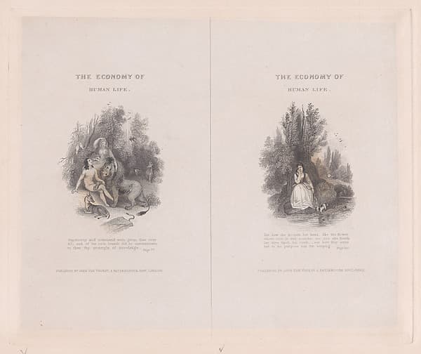 Two illustrations for "The Economy of Human Life"