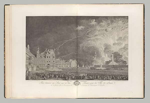 Birth of the Dauphin: The Crowd Watching the Fireworks on the Place de la Grève, Paris, January 21, 1782