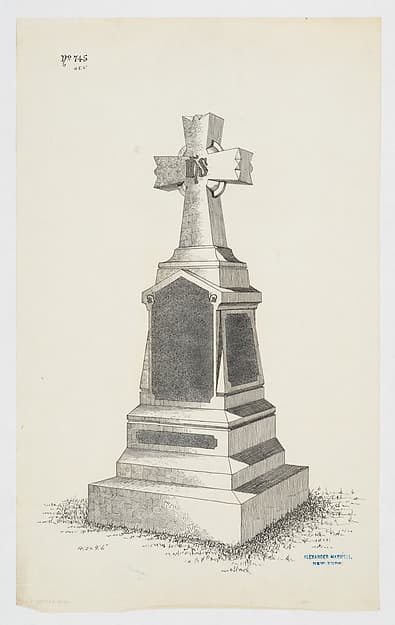 Grave Monument with Cross, No. 745