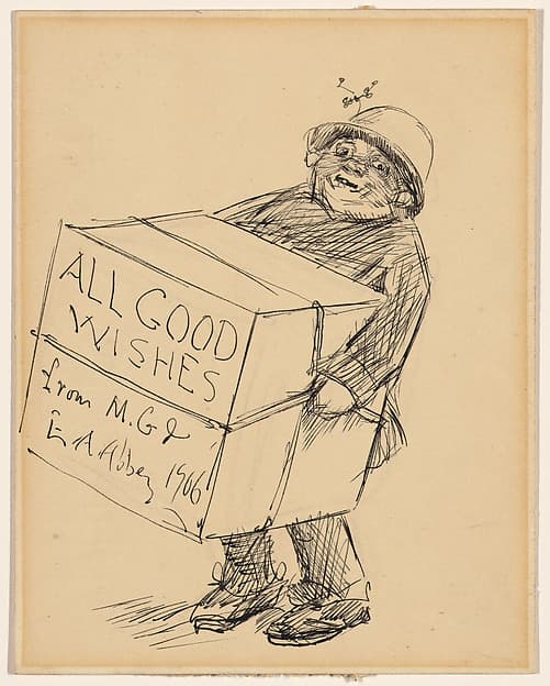 Boy Carrying a Large Box