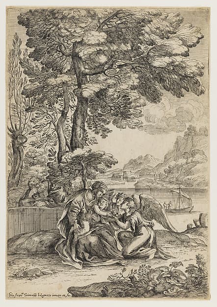 The Holy Family on the Rest on the Flight into Egypt
