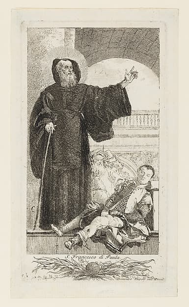 Saint Francis of Paolo miraculously healing a man possessed