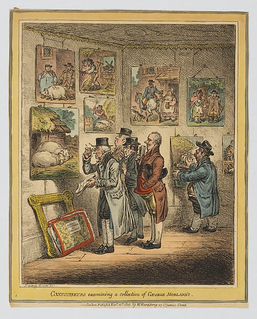 Connoisseurs Examining a Collection of George Morland's