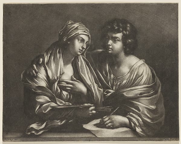 Personification of Painting and Drawing (or a draughtsman and Pictura)