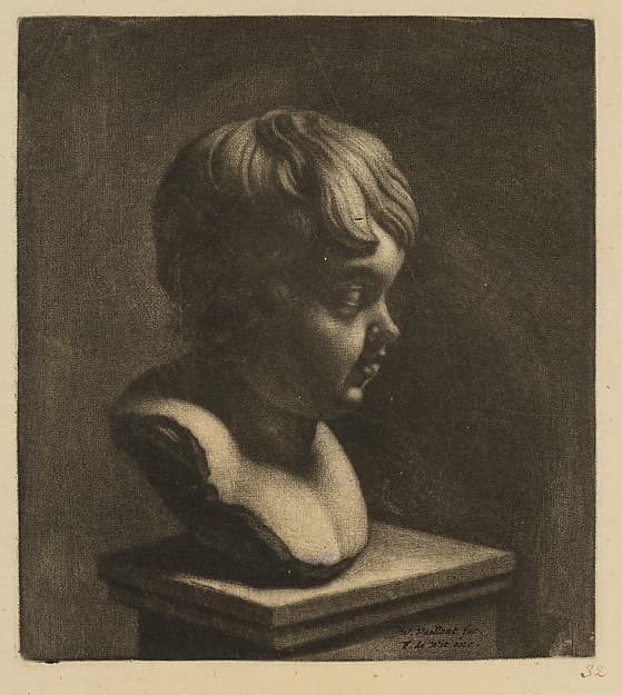 Sculpture Bust of a Child, to the right