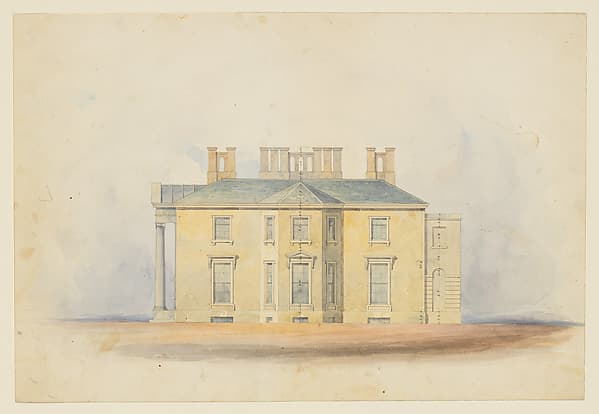 Design for a Classical Country House, Side Elevation