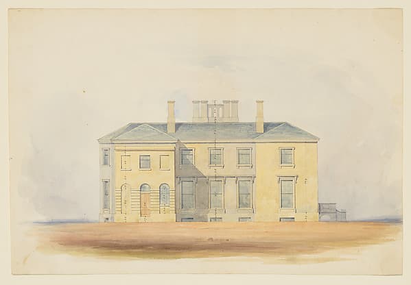Design for a Classical Country House, Back Elevation