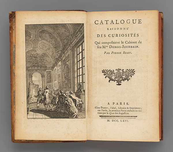 Catalogue Raisonné des Curiousités qui composoient le Cabinet de feu Mme. Dubois-Jourdain