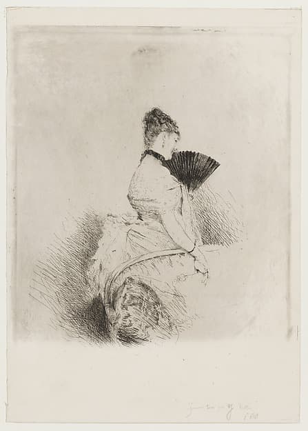 Woman with a fan