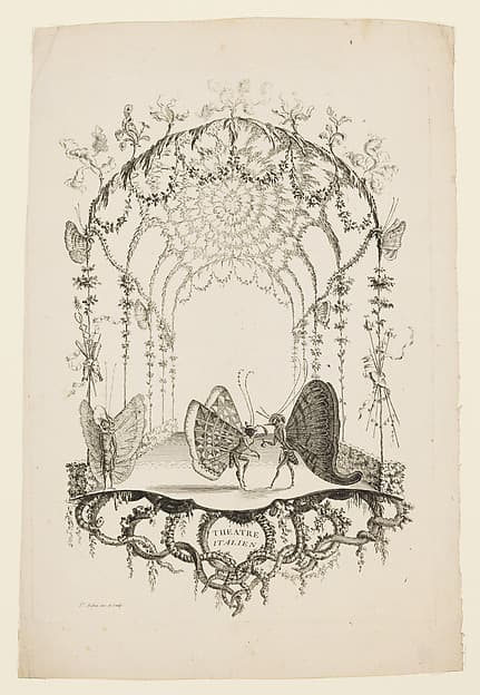 Italian Theatre (Théatre Italien), from Essai de Papilloneries Humaines par Saint Aubin