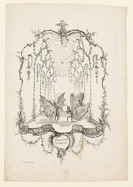 French Theatre (Théatre Français), from Essai de Papilloneries Humaines par Saint Aubin