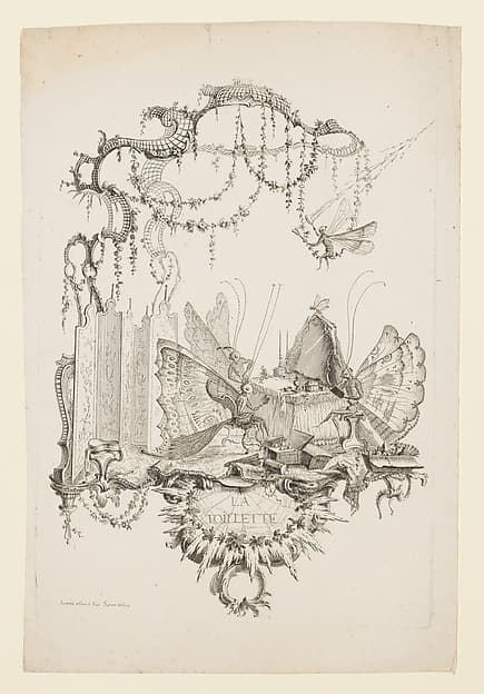 The Toilet (La Toilette), from Essai de Papilloneries Humaines par Saint Aubin