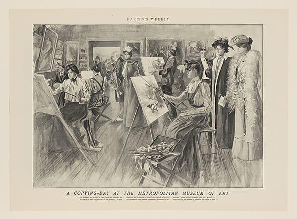 A Copying-Day at the Metropolitan Museum of Art, from "Harper's Weekly"