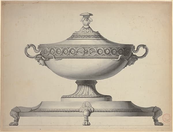 Design for a Covered Tureen on a Footed Stand