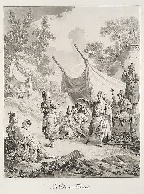 The Russian Dance, in Oeuvres de Jean-Baptiste Le Prince, peintre du Roi