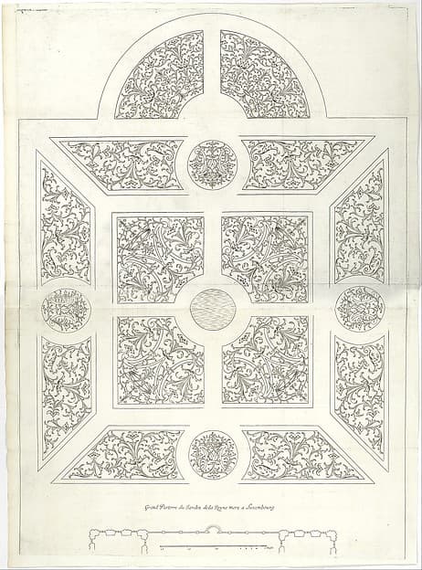 Grand Parterre du Jardin de la Royne mere a Luxembourg, in Traité du Jardinage selon les Raisons de la Nature et de l'Art