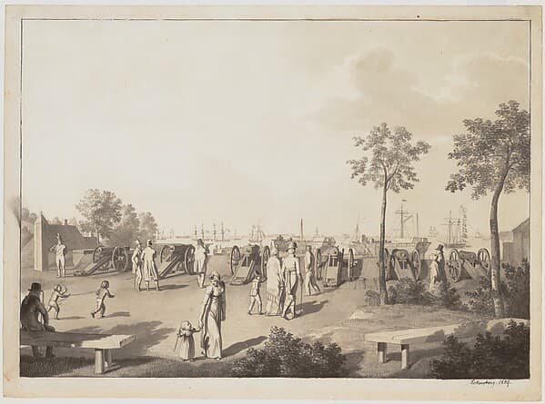 The Harbor of Copenhagen from the Esplanade between Langelinie Park and Toldboden or the Customs House