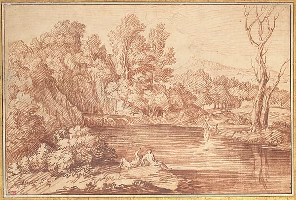 Landscape with Figures on the Bank of a River