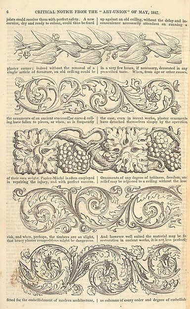 Illustrated Tariff of the Improved Papier-Mâché Picture Frames, also, Enriched Mouldings, made by machinery in twelve feet lengths, without join