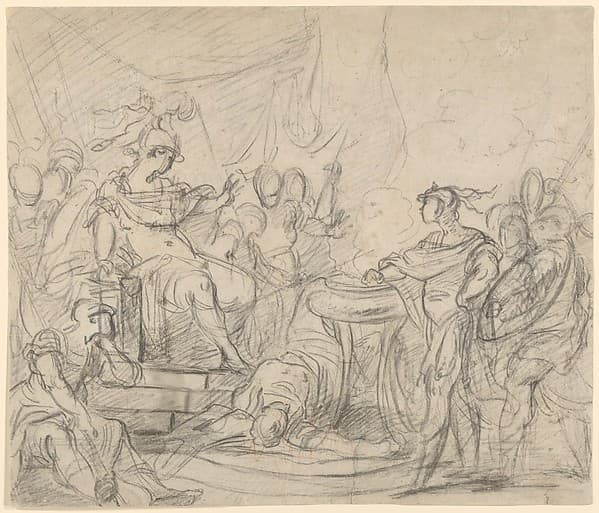 Mucius Scaevola Before King Porsenna