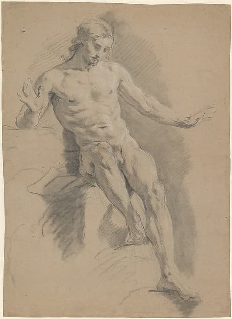 Seated Male Nude
