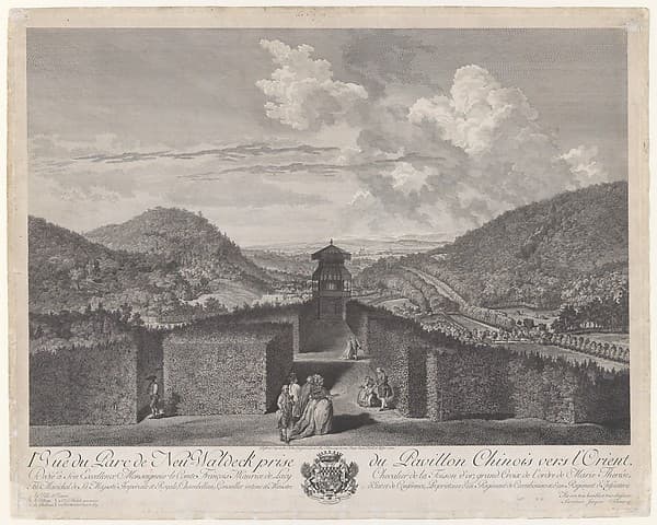 Ier Vue du Parc de Neu-Waldeck prise du Pavillon Chinois vers l'Orient, from Views of the Park and Gardens of Marshal Count de Lacy at Neu-waldegg