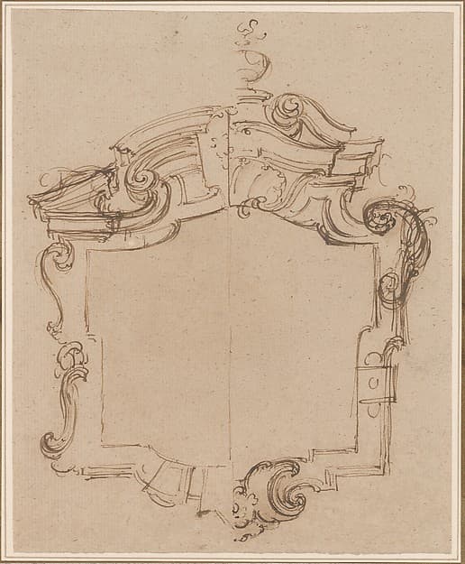 Design for a Frame Surmounted by a Lamp, Showing Two Alternative Ideas