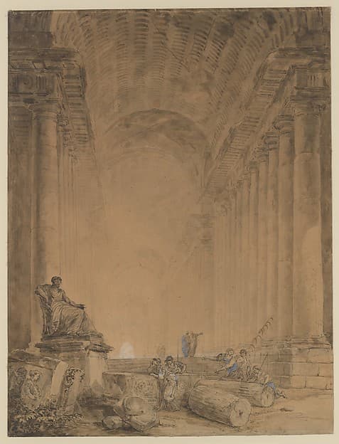 Figures in a Colonnade