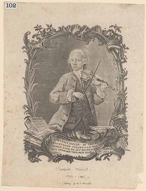 Leopold Mozart playing the violin